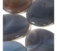 CrystalAge Grey Agate Palm Stone ~70x50mm