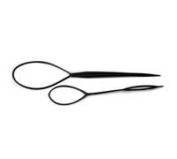 Crystalcity-6662 2-Pack Black Topsy Tail Hair Braid Ponytail Maker Styling Tool