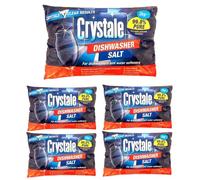 Crystale 5 x 2kg Dishwasher Salt With Welari Thank You Card Limescale Cleaner Kitchen Household Watermarks Remover (4kg)