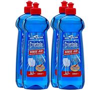 Crystale Rinse Aid Streak Free Dish Cleaner 500ml (4 Bottles)