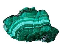 CrystalHola 1Pc Natural Malachite Slices,50-100g Small Size Raw Stone Green Mineral Specimen DIY Material Energy Stone Polished Pocket Palm Stone