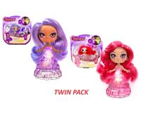 Crystalina Dolls Amethyst & Rose Dolls with Colour Changing LED Dress
