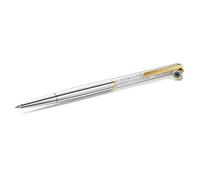 Crystalline ballpoint pen, Evil eye, Gold tone, Mixed metal finish