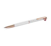 Crystalline ballpoint pen, Ladybird, White, Red lacquered, rose gold-tone plated