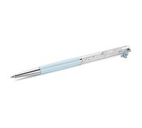 Crystalline ballpoint pen, Teddy, Blue, Blue lacquered, chrome plated