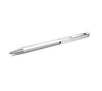 Crystalline ballpoint pen, White lacquered, chrome plated