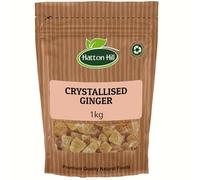 Crystallised Ginger 1kg by Hatton Hill | Delightful Balance, Sweet and Spicy, Perfect Snack or Baking Ingredient