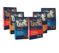 Crystallised Stem Giinger,Dark Chocolate Giinger,Milk Chocolate Ginger Mixed Chocolates Boxes 125g - Ginger Chocolate Boxes - pdks (6 x Mixed Chocolate Boxes)