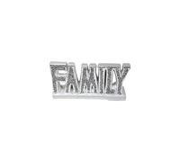 Crystallized Crushed Crystal Diamond Silver Family Sign Ornament 18cm
