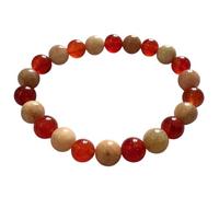 CRYSTALMIRACLE Beautiful Carnelian Moonstone Beaded Bracelet Crystal Healing Fashion Accessory Men Women Gift