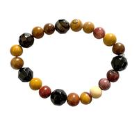 CRYSTALMIRACLE Beautiful Smokey Quartz Mookaite Jasper Beaded Bracelet String Crystal Healing Fashion Accessory Handcrafted Men Women Gift