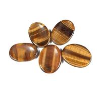 crystalmiracle Beautiful Tigers Eyes Five Worry Stones Wellness Crystal Healing Gemstone Palm Stones Reiki Feng Shui Gift for Men Women