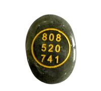 crystalmiracle Blue Aventurine 1.5" Oval Zibu Symbol Crystal Cabochon Healing Gift Wellness Chakra Handcrafted Aura