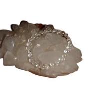 CRYSTALMIRACLE Clear Quartz Beaded Stretch Bracelet Crystal Healing Wellness Fashion Men Women Gift Calm Peace handcrafted accessory