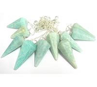 crystalmiracle Crystal Single Amazonite Dowser Pendulum Healing Reiki FENG Shui Gift Gemstone Wellness Handcrafted