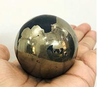 crystalmiracle Golden Pyrite Sphere Healing Reiki Feng Shui Home Office Gift Meditation Handcrafted