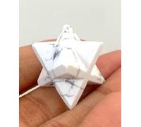 crystalmiracle Howlite Gemstone Merkaba Star Crystal Healing Reiki Feng Shui Gift Wellness Peace Meditation Handcrafted Energy
