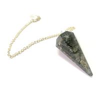 crystalmiracle Larvikite Gemstone Dowser Pendulum Healing Crystals, Divination Gemstone Pendulum Crystal Reiki Feng Shui, Meditation, Gift for Men Women