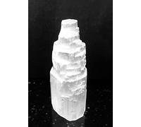crystalmiracle Natural Selenite 3.5" SKYSCRAPPER Tower Gemstone Crystal Healing FENG Shui Reiki Wellness Handcrafted