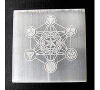 crystalmiracle Natural Selenite Charging Reiki Plate Crystal Healing FENG Shui Gemstone Gift Positive Energy Peace Meditation Wellness