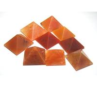crystalmiracle Nine Orange Aventurine Loose Mini Pyramids Crystal Healing Reiki Feng Shui Gift Handcrafted