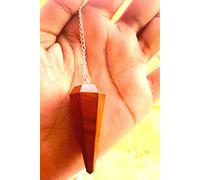 crystalmiracle Red Jasper Dowser Pendulum Crystal Healing Reiki Feng Shui Chakra Wellness Peace Handcrafted