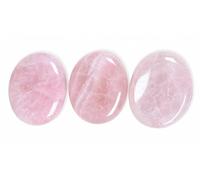 Crystalmiracle Rose Quartz Gemstone Single Thumb Stone Crystal Healing Wellness Reiki Feng Shui Gift Energy Peace Meditation Worry Stone Handcrafted