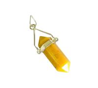 CRYSTALMIRACLE Yellow Jasper Pendant Crystal Jewelry Fashion Accessory Gift Wellness Handcrafted Jewelry