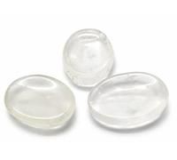 crystalmircle Three Clear Quartz Worry Stones Reiki Crystal Gemstone Gift Feng Shui Thumb Stones Protective Meditation Peace