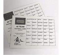 Crystals 100 x 40 Team football scratch cards UK team names