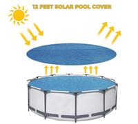 Crystals 12Ft Round Solar Pool Cover Steel Pro Swimming Pool Paddling Pool