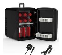 Crystals 15L Mini Fridge Table Top Electric Cooler & Warmer Portable Ice Box Office Car, Black