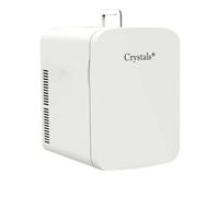 Crystals 15L Mini Fridge Table Top Electric Cooler & Warmer Portable Ice Box Office Car, White