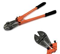 Crystals 18 Inch Bolt Cutter, Chain Cutter for Chains, Padlocks, Wire Fencing, Chicken Wire - Padlock Cutter, Bolt Croppers with Comfortable Rubber Grip - Orange (18 Inch)