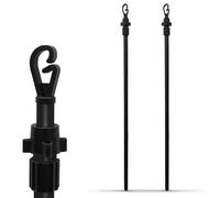 Crystals 2.4m Telescopic Laundry Washing Line Prop | Extendable Clothes Drying Support Pole | Heavy-Duty Adjustable Clothesline Prop for Outdoor Drying & Washing Lines (2 X Prop Line)