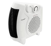 Crystals 2 in 1 Fan Heater 2KW 2000W Portable Electric Upright Flatbed in White Crystals White