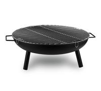 Crystals 23 Inch Large Round Steel Fire Pit Garden Camping Burner & Bbq Grill