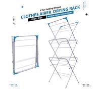 Crystals 3 Tier Clothes Airer Dryer Foldable, Lightweight Laundry Drying Rack For Indoor & Outdoor Use