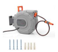 Crystals 30M Garden Patio Hose Reel Wall Mounted Retractable Auto Rewind Pipe