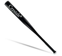 Crystals 32-Inch Aluminium Baseball Bat - Heavy Duty Metal Bat for Adults & Teens - Outdoor Sports Equipment (Black)
