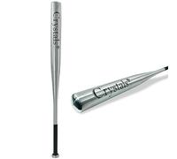Crystals 32 Inch Wooden/Metal Baseball Bat, Aluminium/Wood Baseball Bats for Adult and Kids Outdoor Training & Practice - Variety of Colours (32 Inch, Silver)