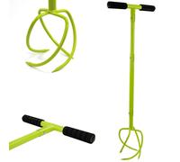 Crystals 35 Inch Long Handle Garden Twist Tiller Manual in Light Green | Size: Large Crystals Light Green L