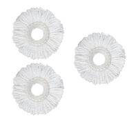 Crystals 360° Spin Mop & Bucket Set - Microfibre Mop with Wringer, 2 Mop Heads for Efficient Home Cleaning, Suitable for Tile, Wood & Marble Floors, Floor Cleaning System (3 Microfibre Pads Only)