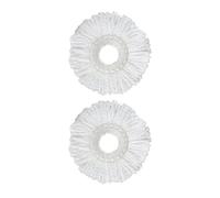 Crystals 360° Spin Mop & Bucket Set - Microfibre Mop with Wringer, 2 Mop Heads for Efficient Home Cleaning, Suitable for Tile, Wood & Marble Floors, Floor Cleaning System (2 Microfibre Pads Only)