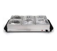 Crystals 4 Section Electric Food Warmer Buffet Server - Hostess Style Buffet Warmer with 4 Tray Compartments - Compact Electric Buffet Warmer - Ideal Food Warmer for Parties & Events