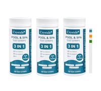 Crystals 450Pcs Hot Tub Test Strips 3 in 1 Pool & Spa Water Testing Kit - Chlorine, pH & Alkalinity Dip Test Strips for Swimming Pools, Hot Tubs, Jacuzzis & Easy Water Quality Control