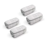 Crystals 4PCS Microfibre Mop Pads - Reusable Replacement Heads for Wet & Dry Cleaning, Compatible with Spray & Reveal Mops - Ideal for Home, Kitchen, Bathroom, Office & Wall Cleaning (Grey)