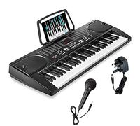 Crystals® 61 Key Electronic Keyboard Digital Piano Workstation MP3 Music Instrument With Microphone, Black
