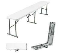 Crystals 6Ft Heavy Duty Folding Trestle Bench Ideal For Catering, Camping, Picnic, Bbq & Party