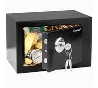Crystals 8.5L Safe Box for Home, Steel Security Safe with 3 Keys, Wall Mount & Floor Anchor Fireproof-Style Lock Box for Money, Jewellery, Passports, Documents & Valuables - Black